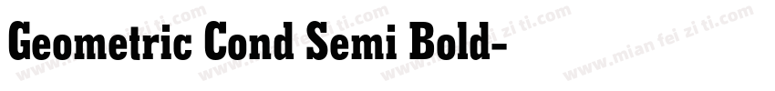 Geometric Cond Semi Bold字体转换